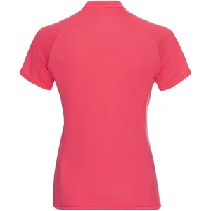 magasin pour ODLO ESSENTIAL TRAIL S/S 1/2 ZIP W PARADISE PINK 22 6