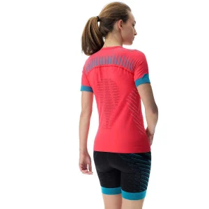 UYN LADY RUNNING ULTRA1 OW SHIRT SHORT PINK RED/LILLAC/PEACOCK 22 à prix très bas 14