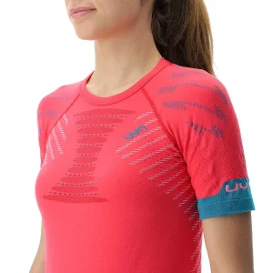 UYN LADY RUNNING ULTRA1 OW SHIRT SHORT PINK RED/LILLAC/PEACOCK 22 à prix très bas 16