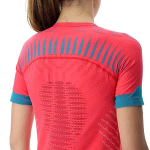 UYN LADY RUNNING ULTRA1 OW SHIRT SHORT PINK RED/LILLAC/PEACOCK 22 à prix très bas 18