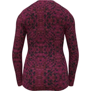 ODLO BL TOP CREW NECK LS ACTIVE WARM ECO W GRAPHIC FESTIVAL FUCHSIA 23 luxe soldes 6