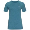 marque pas cher ODLO ESSENTIAL SEAMLESS T-SHIRT S/S CREW NECK W REEF WATERS MELANGE 23 5