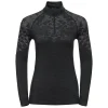 ODLO BL TOP TURTLE NECK L/S HALF ZIP KINSHIP PW 200 W BLACK MELANGE 23 site pas cher 10