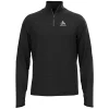 acheter en ligne ODLO RUN EASY WARM MIDLAYER 1/2 ZIP BLACK MELANGE 23 11