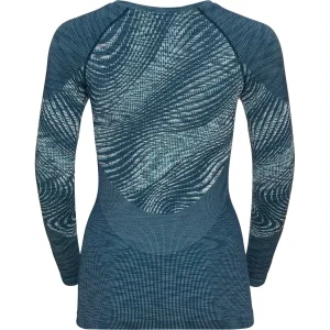 ODLO BLACKCOMB ECO BL TOP CREW NECK L/S W BLUE WING TEAL/SPACE DYE 23 fashion pas cher 6