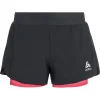 achat ODLO ZEROWEIGHT 3 INCH 2IN1 SHORTS W BLACK-PARADISE PINK 22 22