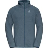 pas cher ODLO RUN EASY 365 MIDLAYER HOODY BLUE WING TEAL MELANGE 22 7