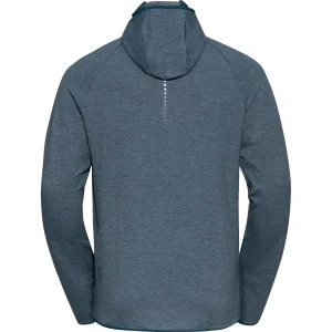 pas cher ODLO RUN EASY 365 MIDLAYER HOODY BLUE WING TEAL MELANGE 22 6