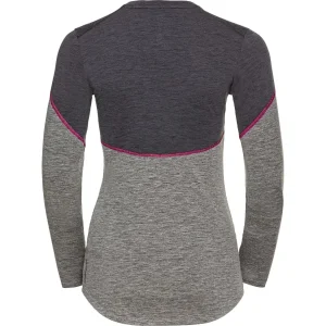 boutique paris ODLO BL TOP CREW NECK L/S REVELSTOKE PW 150 W GRAPH GREY MEL/FES FUCHSIA 23 6