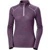 authentiques HELLY HANSEN W LIFA MERINO MIDWEIGHT 1/2 ZIP AMETHYST/BLACK 23 17