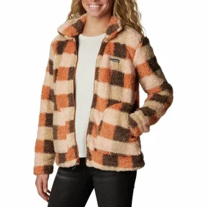 Nouveau COLUMBIA WINTER PASS SHERPA FZ W WARM COPPER CHECK 23 12