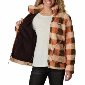 Nouveau COLUMBIA WINTER PASS SHERPA FZ W WARM COPPER CHECK 23 14