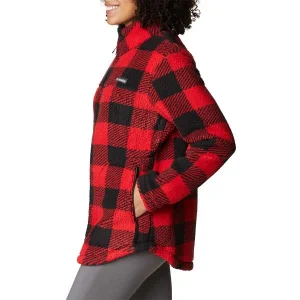 COLUMBIA WEST BEND FULL ZIP W RED LILY CHECK 23 REMISE allant 10