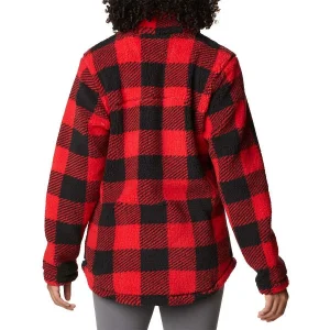 COLUMBIA WEST BEND FULL ZIP W RED LILY CHECK 23 REMISE allant 12