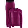 magasin solde CRAFT CORE WARM BASELAYER SET J ROXO/CORAL 23 13