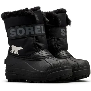 SOREL CHILDRENS SNOW COMMANDER BLACK/CHARCOAL 23 magasin solde 18