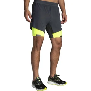 à prix réduits BROOKS RUN VISIBLE 5″ 2-IN-1 SHORT ASPHALT/NIGHTLIFE 22 10