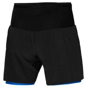 qualité supérieure MIZUNO ACTIVE MULTIPOCKET 2IN1 SHORT BLACK/TURKISH SEA 23 6