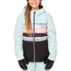 marque pas cher 686 GIRLS ATHENA INSULATED JKT ICY BLUE SNST STRP CLR2BLK 23 10