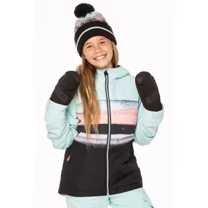 marque pas cher 686 GIRLS ATHENA INSULATED JKT ICY BLUE SNST STRP CLR2BLK 23 11