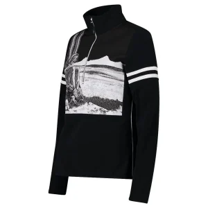 marques de renommée CMP WOMAN SWEAT NERO BIANCO 23 9