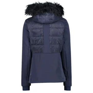 boutique en france CMP WOMAN JKT ZIP HOOD BLACK BLUE 23 8