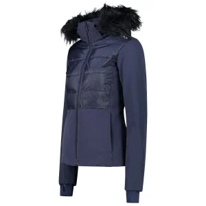 boutique en france CMP WOMAN JKT ZIP HOOD BLACK BLUE 23 10