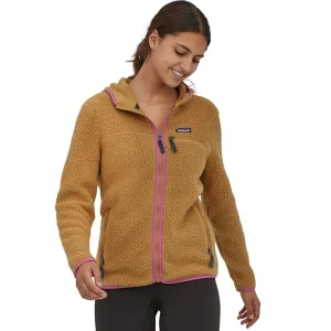 Pas Cher Magasin Soldes PATAGONIA W’S RETRO PILE HOODY NEST BROWN W/AMARANTH PINK 23 7