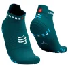 COMPRESSPORT PRO RACING SOCKS V4.0 RUN LOW SHADED SPRUCE/HAWAIIAN OCEAN 23 mode tendance 16