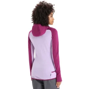 Retour gratuit en magasin. ICEBREAKER MERINO W ZONEKNIT LS ZIP HOODIE GO BERRY/PURPLE GAZE/CB 23 14