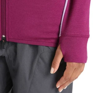 Retour gratuit en magasin. ICEBREAKER MERINO W ZONEKNIT LS ZIP HOODIE GO BERRY/PURPLE GAZE/CB 23 18