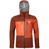 belle ORTOVOX 3L DEEP SHELL JACKET M CLAY ORANGE 23 5