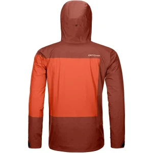 belle ORTOVOX 3L DEEP SHELL JACKET M CLAY ORANGE 23 6