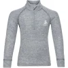 ODLO ACTIVE WARM ECO KIDS BL TOP TURTLE NECK L/S HALF ZIP GREY MELANGE 21 Meilleur Prix 7