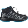 acheter en ligne SALOMON XA PRO V8 MID CSWP JR BLACK/MONUMENT/HAWAIIAN OCEAN 22 22