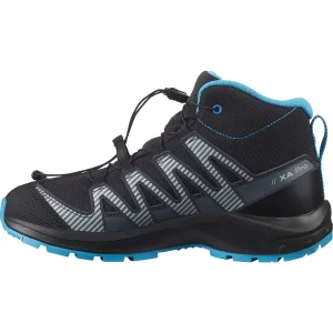 acheter en ligne SALOMON XA PRO V8 MID CSWP JR BLACK/MONUMENT/HAWAIIAN OCEAN 22 11