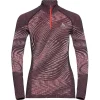 ODLO BLACKCOMB ECO BL TOP TURTLE NECK L/S HALF ZIP W SIESTA SPACE DYE 22 en promotion 10